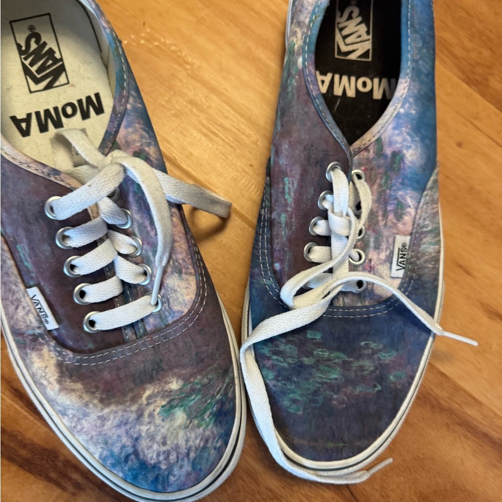 Vans Women's Blue and Purple Canvas Sneakers